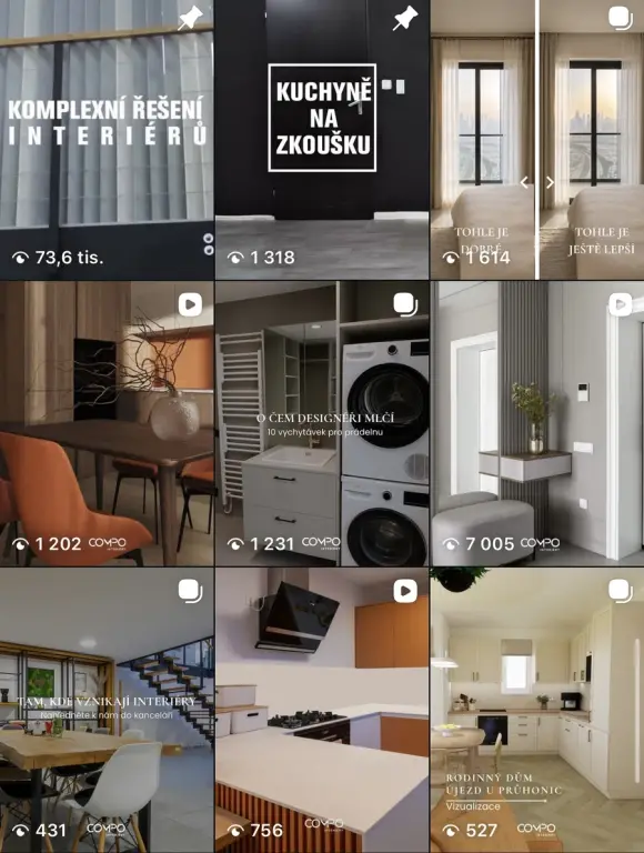 Compo Interiéry — Instagram profile managed by RKP Agency