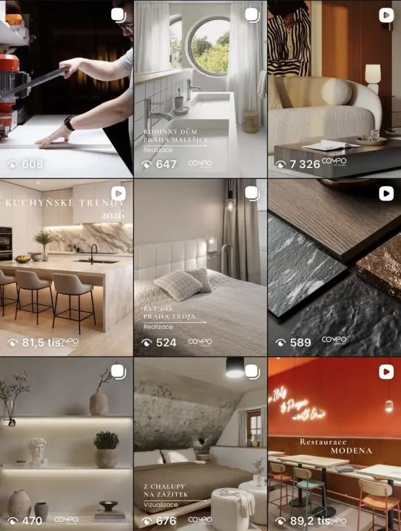Compo Interiéry — Instagram profile managed by RKP Agency